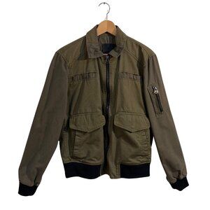 BLANKNYC Army Green Men’s Cotton Utility Jacket w/ Zip, Pockets, Collar Sz. S